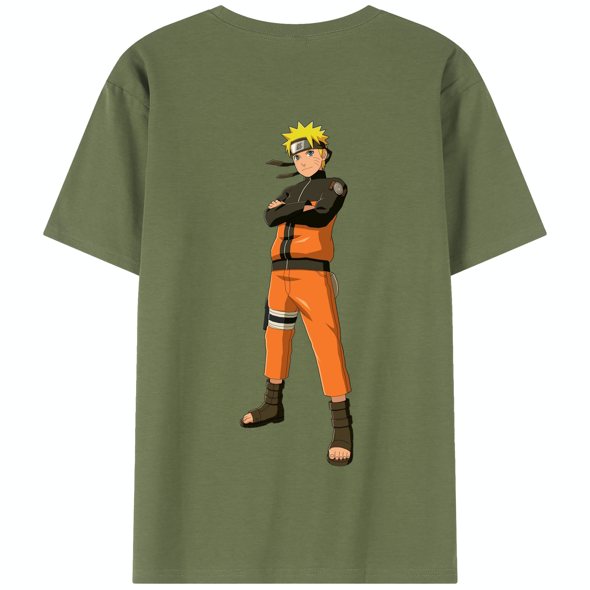 （画像用） NARUTO -ナルト- うずまき ナルト Uzumaki Naruto 綿100％半袖Tシャツ（背面プリント）